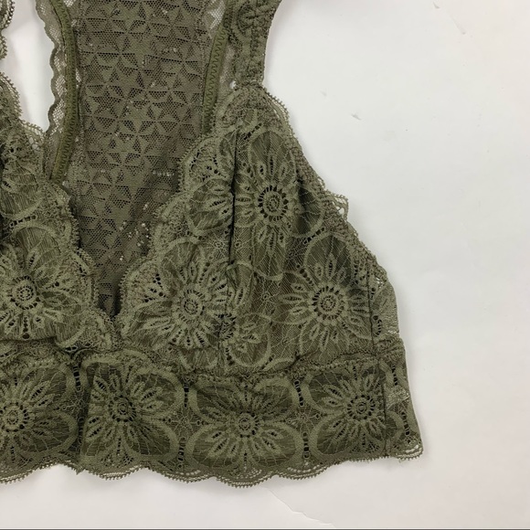 Aerie Green Lace Bra Medium - Picture 3 of 9